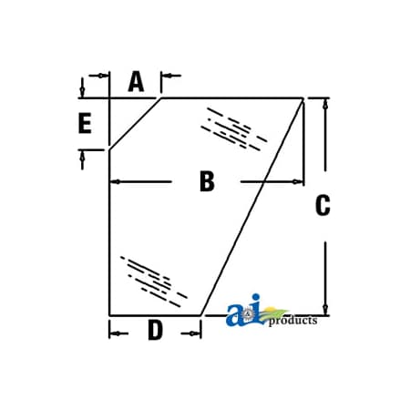 A & I Products Glass, Door, Lower 37.5" x23" x2" A-CG1971